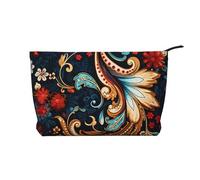 WZYCWB Borsa per cosmetici con stampa a forma di cristallo vintage, perfetta per viaggi di lavoro e viaggi., Vintage Bella Floreale, Taglia unica