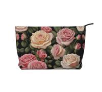 WZYCWB Borsa per cosmetici con stampa cammello, perfetta per viaggi di lavoro e viaggi., Molte belle rose, Taglia unica