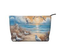 WZYCWB Borsa per cosmetici con stampa cammello, perfetta per viaggi di lavoro e viaggi., Molti gabbiani carini, Taglia unica