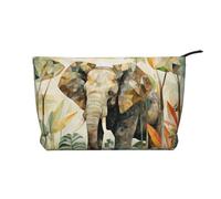 WZYCWB Borsa per cosmetici con stampa di cane pastore, perfetta per viaggi di lavoro e viaggi., Elefanti forti., Taglia unica