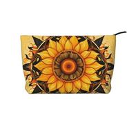 WZYCWB Borsa per cosmetici con stampa di pesci rossi, perfetta per viaggi di lavoro e viaggi., Ghirlanda Girasole, Taglia unica