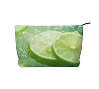 WZYCWB Borsa per cosmetici con stampa di pesci rossi, perfetta per viaggi di lavoro e viaggi., Lime dolce e fresco, Taglia unica