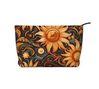 WZYCWB Borsa per cosmetici con stampa di pesci rossi, perfetta per viaggi di lavoro e viaggi., Linee Girasole, Taglia unica