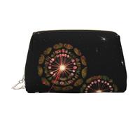 WZYCWB Borsa per cosmetici in pelle con motivo di pesce di scogliera sottomarina, perfetta per il trasporto o l'organizzazione della casa, Dente di leone stellato, Taglia unica