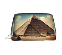 WZYCWB Borsa per cosmetici in pelle stampata con bandiera delle Seychelles, elegante e portatile, Sognando le Piramidi di Cheope, Taglia unica