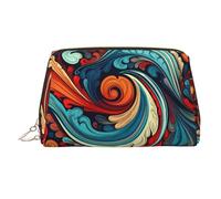 WZYCWB Borsa per cosmetici in pelle stampata con fiori di ciliegio ad acquerello, elegante e portatile, Motivi vivaci, Taglia unica