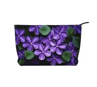 WZYCWB Borsa per cosmetici stampata a pois con violino, perfetta per viaggi di lavoro e viaggi., Viole in fiore, Taglia unica