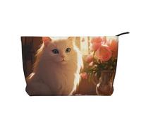 WZYCWB Borsa per cosmetici stampata con piastrelle, perfetta per viaggi di lavoro e viaggi., Gatto tibetano a pelo lungo, Taglia unica