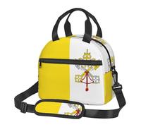 WZYCWB Borsa per il pranzo con bandiera del Vaticano, piccola borsa termica adatta per pendolari, può contenere un portapranzo