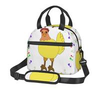 WZYCWB Borsa per il pranzo con gallina cantante, piccola borsa termica adatta per pendolarismo può contenere una scatola per il pranzo