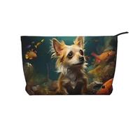 WZYCWB Borsa portaoggetti per articoli da toeletta con motivo cervo tinta unita, essenziale per organizzare cosmetici e prodotti per la cura della pelle., Cane di piccola taglia, Taglia unica