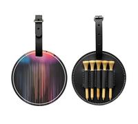 WZYCWB Borsa portaoggetti per tee da golf con stampa speciale arcobaleno colorata - design portatile con fibbia da appendere, Nero , Taglia unica, Valigia