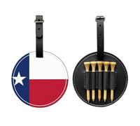 WZYCWB Borsa portaoggetti per tee da golf con stampa speciale bandiera del Texas, design portatile con fibbia da appendere