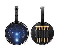 WZYCWB Borsa portaoggetti per tee da golf con stampa speciale cielo stellato, design portatile con fibbia da appendere
