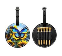 WZYCWB Borsa portaoggetti per tee da golf con stampa speciale con girasole blu, con fibbia da appendere