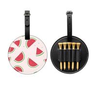 WZYCWB Borsa portaoggetti per tee da golf con stampa speciale di anguria rosa, design portatile con fibbia da appendere, Nero , Taglia unica, Valigia