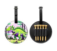 WZYCWB Borsa portaoggetti per tee da golf con stampa speciale di dinosauro verde, design portatile con fibbia da appendere, Nero , Taglia unica, Valigia