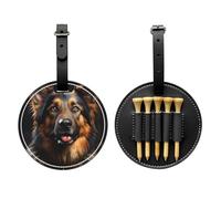 WZYCWB Borsa portaoggetti per tee da golf con stampa speciale di pastore tedesco, design portatile con fibbia da appendere, Nero , Taglia unica, Valigia
