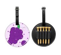 WZYCWB Borsa portaoggetti per tee da golf con stampa speciale di uva dei cartoni animati, design portatile con fibbia da, Nero , Taglia unica, Valigia