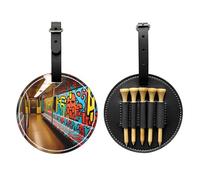 WZYCWB Borsa portaoggetti per tee da golf con stampa speciale dipinta della metropolitana - design portatile con fibbia, Nero , Taglia unica, Valigia