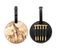 WZYCWB Borsa portaoggetti per tee da golf con stampa speciale giraffa madre e bambino, design con fibbia portatile da appendere, Nero , Taglia unica, Valigia