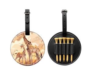 WZYCWB Borsa portaoggetti per tee da golf con stampa speciale giraffa madre e bambino, design con fibbia portatile da appendere, Nero , Taglia unica, Valigia