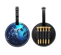 WZYCWB Borsa portaoggetti per tee da golf con stampa speciale gufo al chiaro di luna - design portatile con fibbia da appendere, Nero , Taglia unica, Valigia