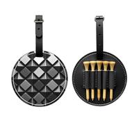 WZYCWB Borsa portaoggetti per tee da golf con stampa speciale in pelle, design portatile con fibbia sospesa, Nero , Taglia unica, Valigia