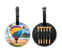 WZYCWB Borsa portaoggetti per tee da golf con stampa speciale per mongolfiera Hawaii, design portatile con fibbia da appendere, Nero , Taglia unica, Valigia