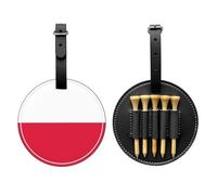 WZYCWB Borsa portaoggetti per tee da golf stampata con bandiera polacca - design portatile con fibbia da appendere, Nero , Taglia unica, Valigia