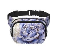 WZYCWB Borsa sportiva con peonie dipinte, borsa a tracolla alla moda e alla moda, piccola borsa da viaggio leggera