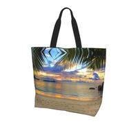 WZYCWB Borsa tote con stampa di palme oceaniche Rumbling - Borsa a tracolla - Adatta per viaggi, yoga, spiaggia, pendolari, shopping, regalo per uomini e donne