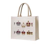 WZYCWB Borsa tote in tela tridimensionale stampata con corona inglese adatta per viaggi, lavoro, fitness, campeggio e trasporto in spiaggia
