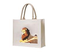 WZYCWB Borsa tote in tela tridimensionale stampata con leone che alza la testa, adatta per viaggi, lavoro, fitness, campeggio e trasporto in spiaggia