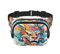 WZYCWB Borsello sportivo con teste di animali dipinte, borsa a tracolla alla moda e alla moda, piccola borsa da viaggio leggera