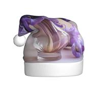 WZYCWB Bouquet di vasi viola Cappello di Babbo Natale, cappello decorativo festivo di Capodanno, adatto per adulti e bambini alle feste di Natale.