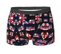 WZYCWB Boxer da uomo con bandiera nazionale (S-XXL) - tessuto elastico leggero, traspirante, assorbe il sudore, free stretch, Nero, L