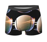 WZYCWB Boxer da uomo con sfera di vetro rotonda (S-XXL) - tessuto elastico leggero, traspirante, assorbe il sudore, free stretch, nero, Medium