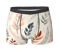 WZYCWB Boxer da uomo con stampa a foglie - slip traspiranti e ad asciugatura rapida, multiplo (S-XXL), nero, X-Large