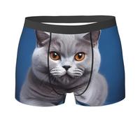 WZYCWB Boxer da uomo con stampa a pelo corto, comodi e traspiranti, morbidi ed elastici, nero, Medium