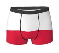 WZYCWB Boxer da uomo con stampa bandiera polacca - slip traspiranti e ad asciugatura rapida, multiplo (S-XXL), nero, Medium