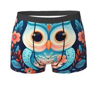 WZYCWB Boxer da uomo con stampa con motivo gufo, slip traspiranti e ad asciugatura rapida, multiplo (S-XXL), nero, Medium