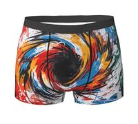 WZYCWB Boxer da uomo con stampa di graffiti, comodi e traspiranti, morbidi ed elastici, nero, Medium