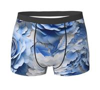 WZYCWB Boxer da uomo con stampa di rose tinte a nodi, comodi e traspiranti, morbidi ed elastici, Nero, M