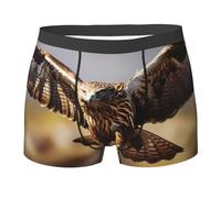 WZYCWB Boxer da uomo con stampa di serpente avvoltoio comodo e traspirante, morbido ed elastico, Nero, S