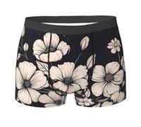 WZYCWB Boxer da uomo con stampa floreale rosa chiaro - slip traspiranti e ad asciugatura rapida, multiplo (S-XXL), nero, Small