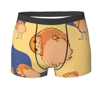 WZYCWB Boxer da uomo con stampa gufo storto, comodi e traspiranti, morbidi ed elastici, Nero , XXL