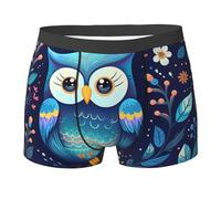 WZYCWB Boxer da uomo con stampa gufo, traspiranti e ad asciugatura rapida, multiplo (S-XXL), nero, Medium