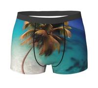 WZYCWB Boxer da uomo con stampa Isole dei Caraibi, comodi e traspiranti, morbidi ed elastici, Nero , XXL