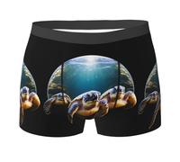 WZYCWB Boxer da uomo con stampa tartaruga tropicale - slip traspiranti e ad asciugatura rapida, multiplo (S-XXL), nero, Medium